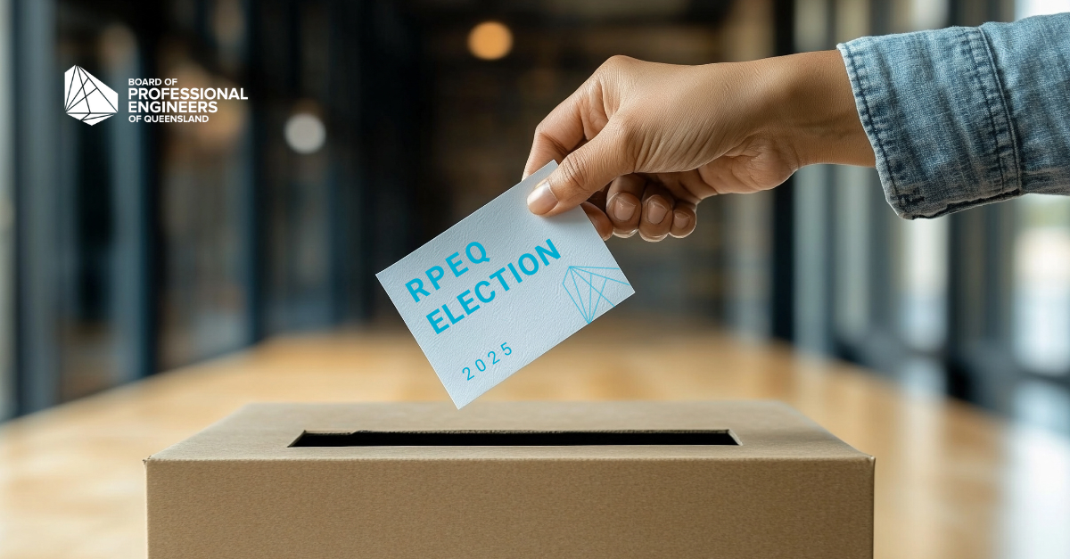 A person placing a vote in a ballot box for the 2025 RPEQ election