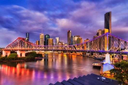 The skyline of Brisbane 