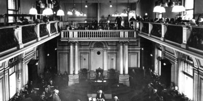 Swearing in of members on the first day of the Queensland Parliament 20 August 1929